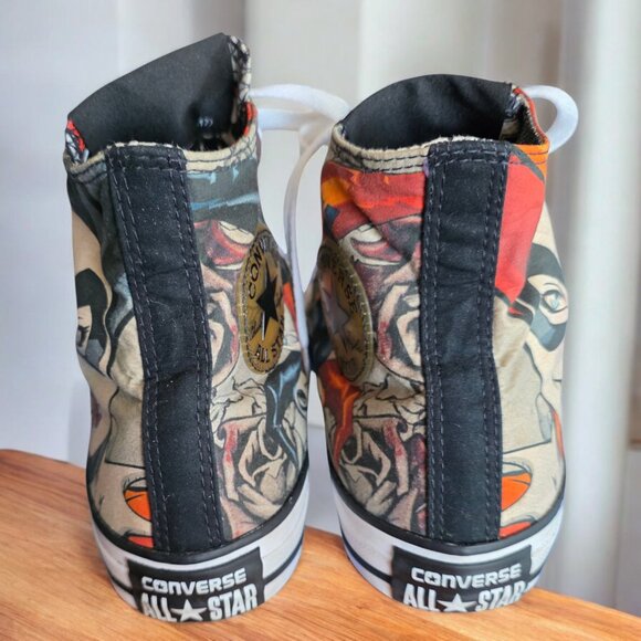 CONVERSE ( 8 / 6 ) W/M HARLEY QUINN FACE Chuck Taylor Hi-Top Rare #155260C - Picture 5 of 10